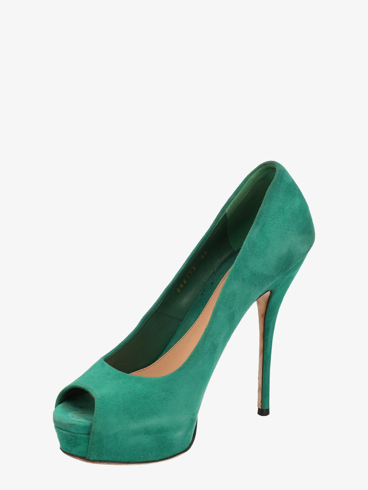 Gucci Green Suede Open-toe WCV041224.119  Gucci 