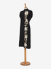Vintage dress with white beaded embroidery and vertical flower - '40s AR006  Vintage 