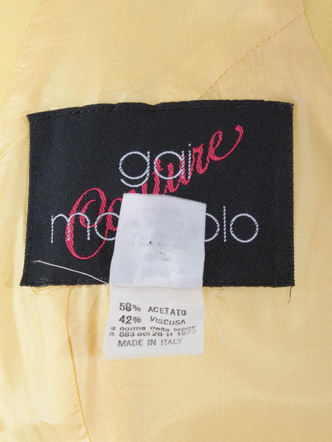 Gai Mattiolo Gilet giallo in pizzo