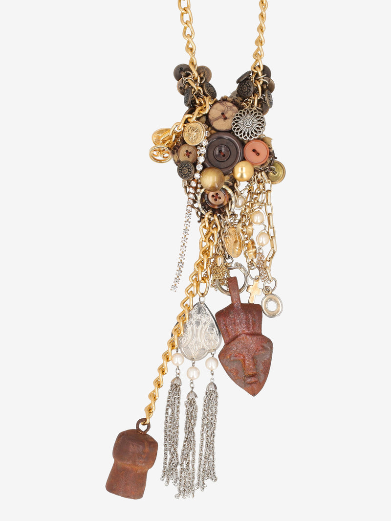 Vintage Big Charm Necklace WCV041224.134  Vintage 