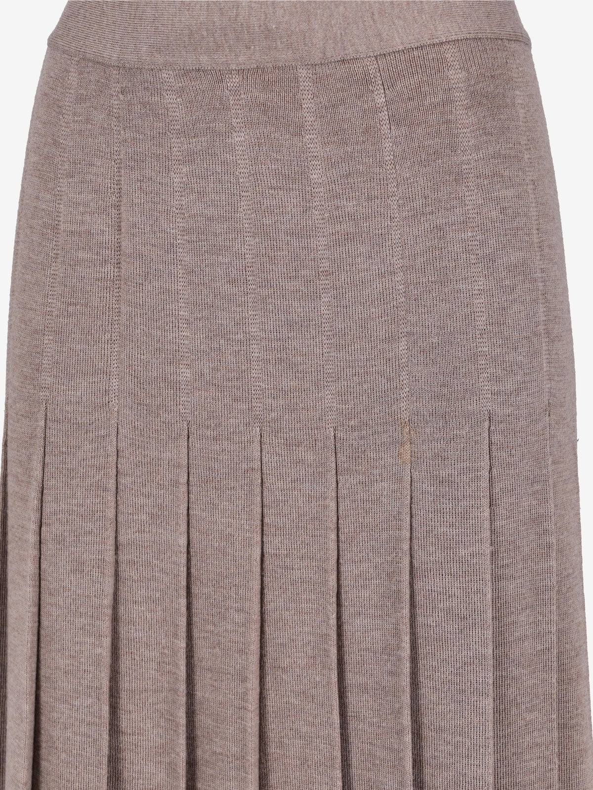 Jean Paul Gaultier Midi Beige Wool Skirt W7426.47  Jean Paul Gaultier 
