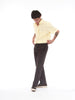Y2K Short-sleeved summer shirt with white and yellow stripes W22072801  Vintage 