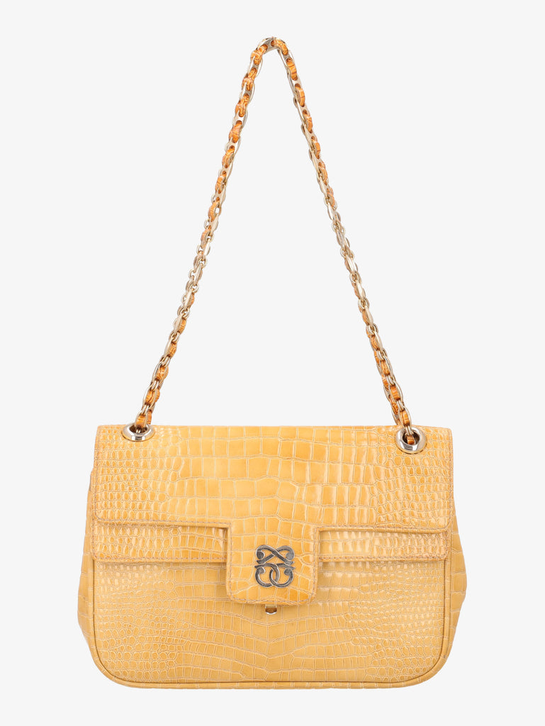 Pirovano Yellow Cocco Shoulder Bag
