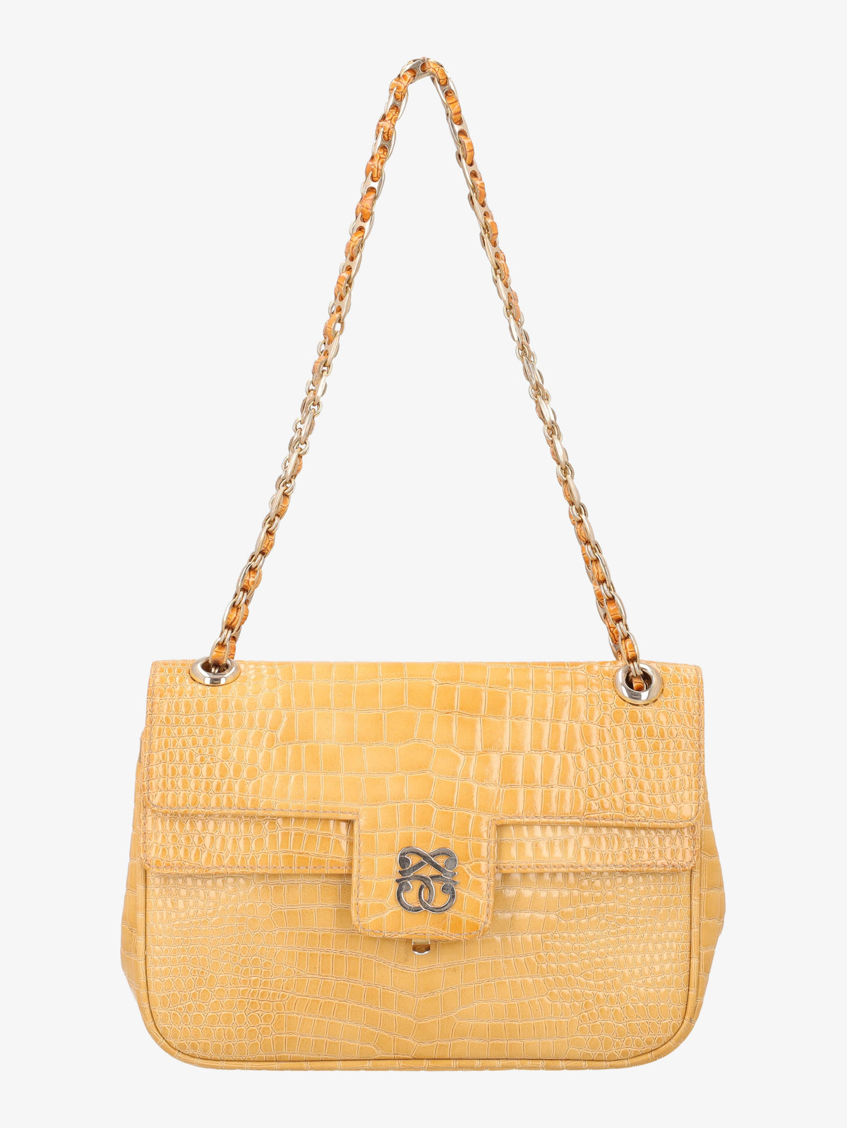 Pirovano Yellow Cocco Shoulder Bag