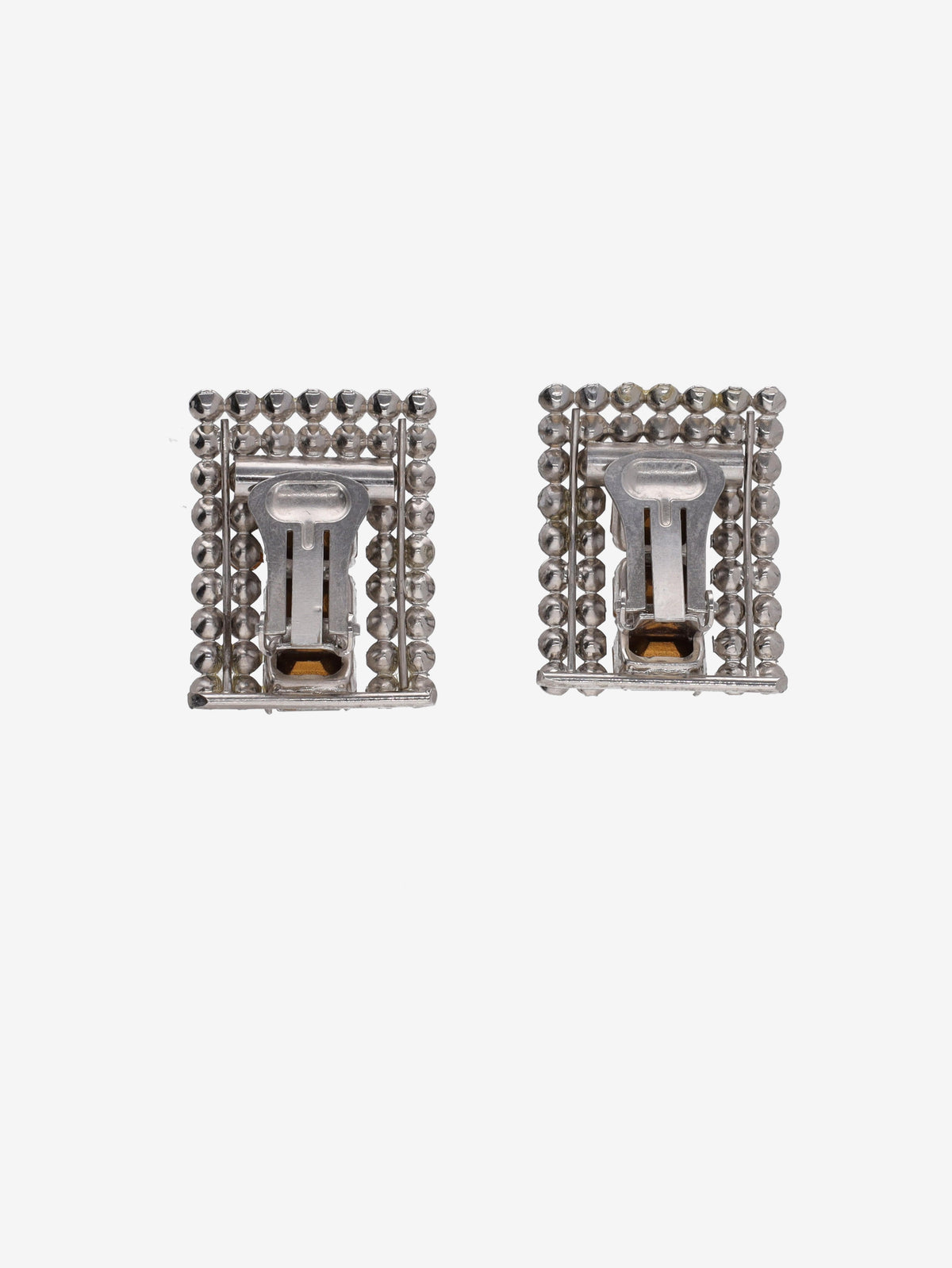 Vintage Rectangular Drop Earrings with Cascading Rhinestones W13426.44  Vintage 