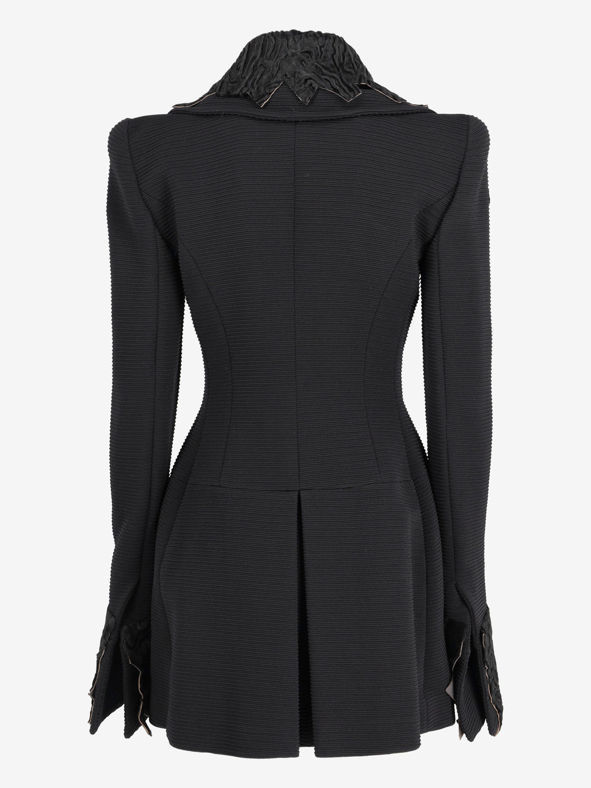 Fendi Black Coat With Shearling Details W2511.60  Fendi 