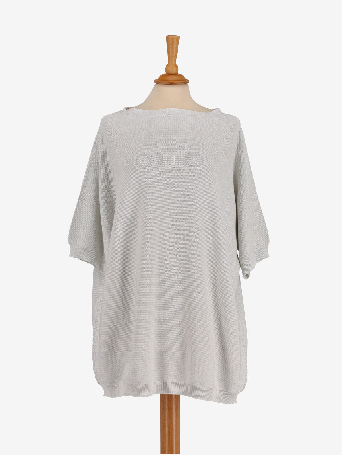 Fabiana Filippi Silver Lurex Maxi Shirt