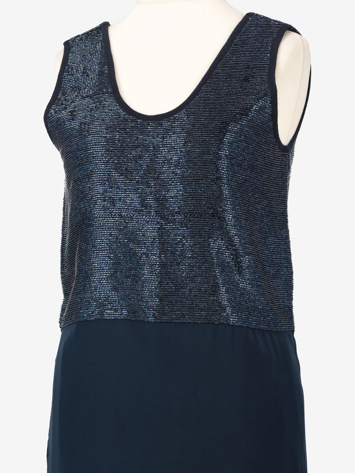 Gianfranco Ferré Blue Navy Beaded Suit