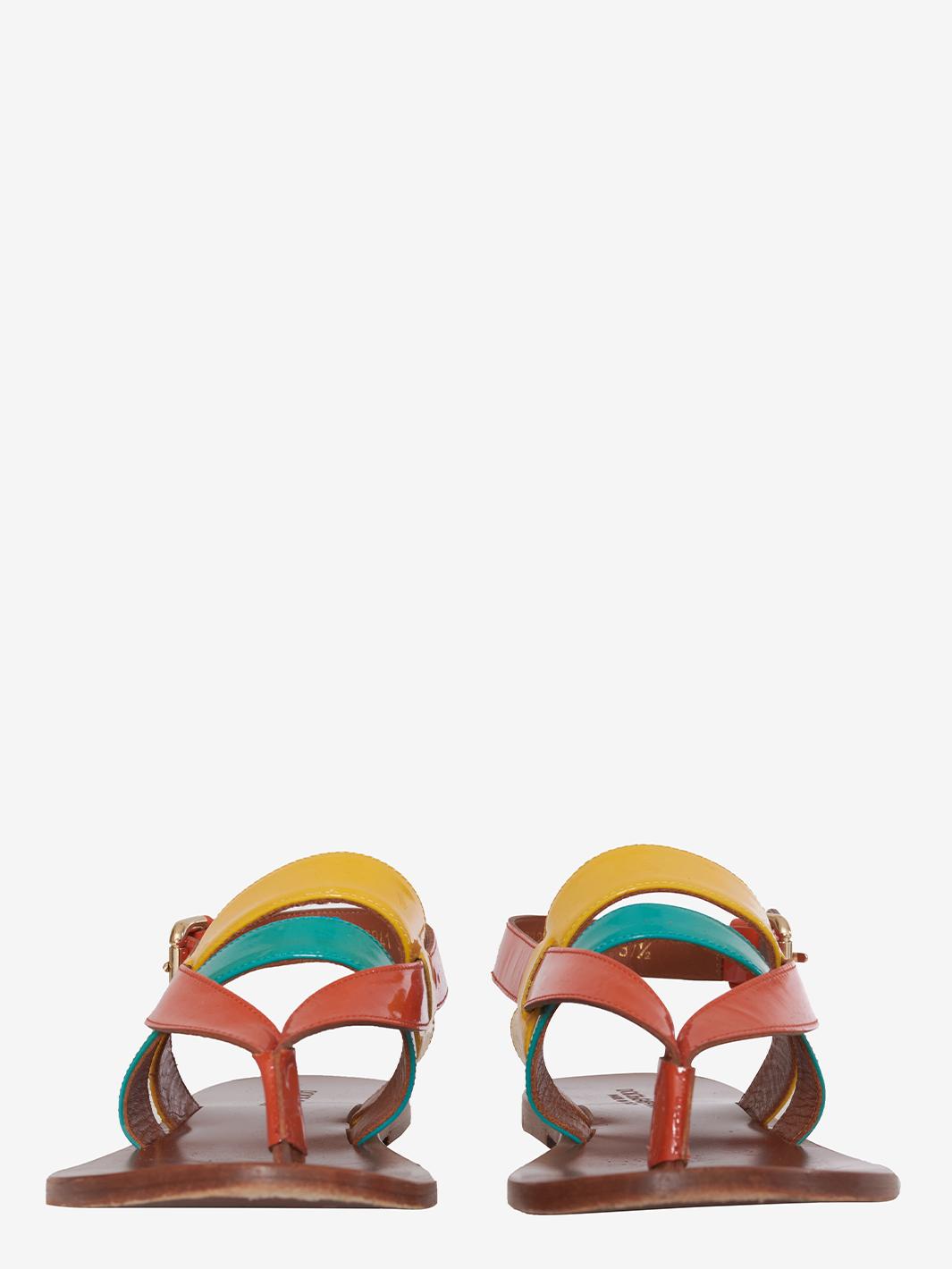 Dolce &amp; Gabbana 多色皮革凉鞋
