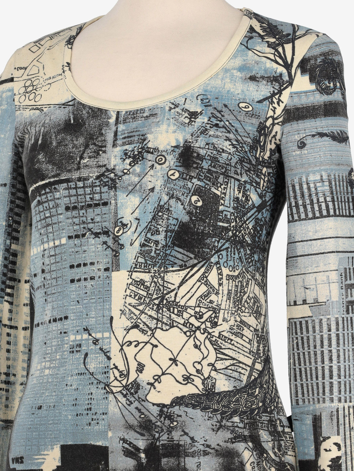 Just Cavalli Map Print Shirt W24121253.12  Just Cavalli 