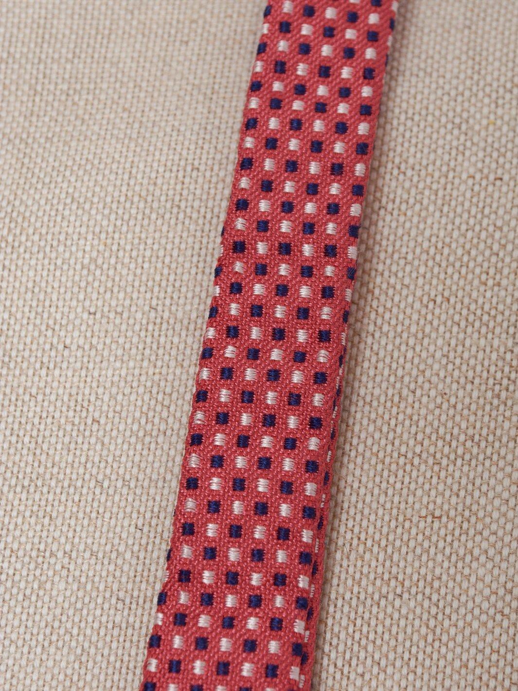 Check print silk bow tie, 1980 W22061007  Vintage 