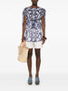 Gucci Floral-Print Semi-Sheer Cotton Mini Dress WCV241025  Gucci 