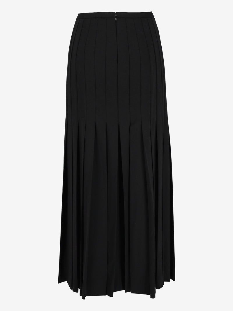 Versus Versace Long Wool Pleated Skirt with Logo Buttons W7426.46  Versus Versace 