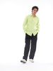 Y2K Brian Dales long sleeves cotton shirt in lime green U215-7/2  Loro Piana 