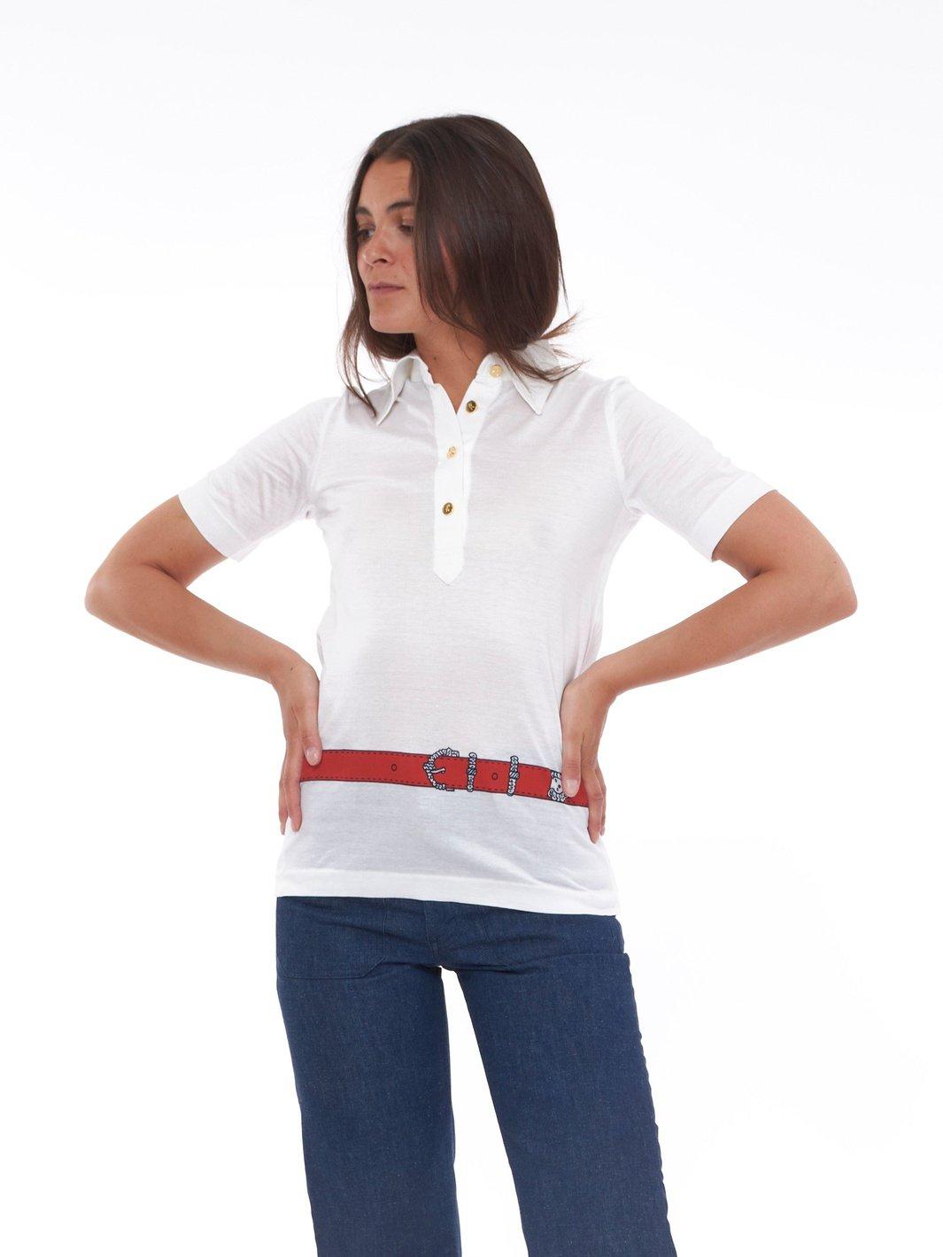 1970s Roberta Di Camerino polo shirt in white cotton W22051919  Roberta di Camerino 