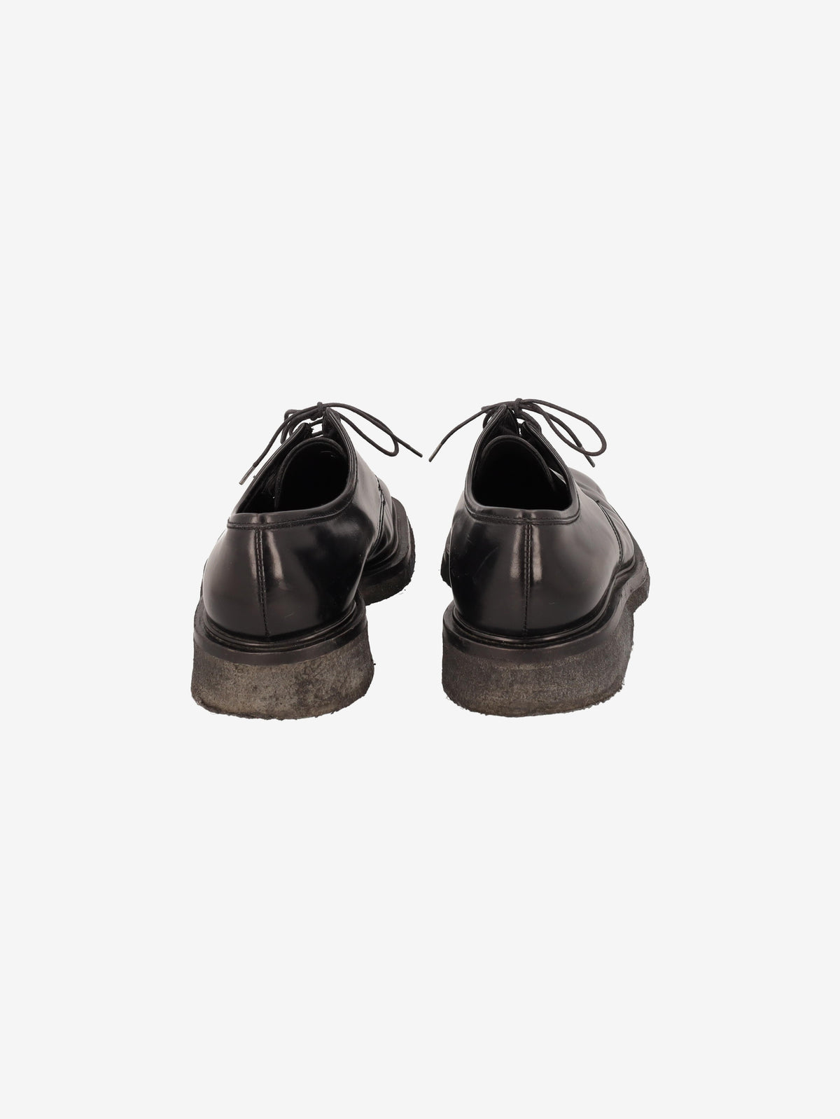 Prada Classic Shoes in Black Leather with Rubber Sole MU260321.44  Prada 