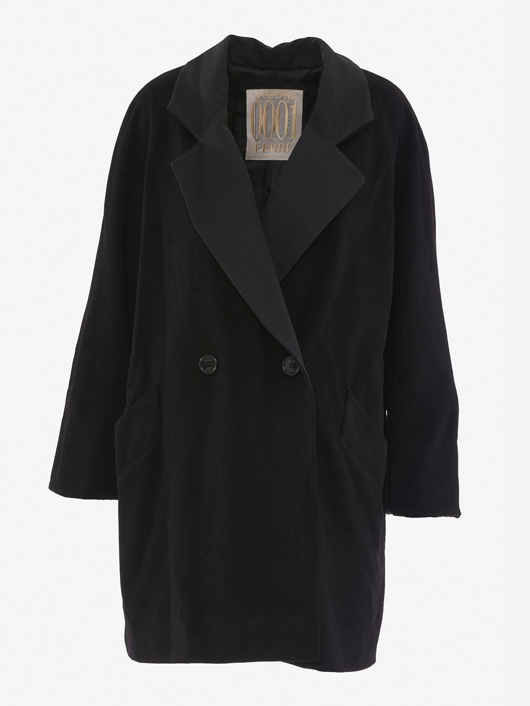 Gianfranco Ferré black wool coat, 1990s CVM22.81.16  Ferré 
