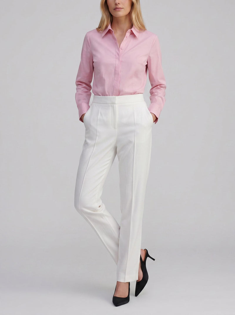 Emporio Armani White Straight-Leg Trousers W27526.37  Emporio Armani 