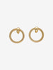 Vintage Gold-Tone Hoop Clip-On Earrings W13426.13  Vintage 