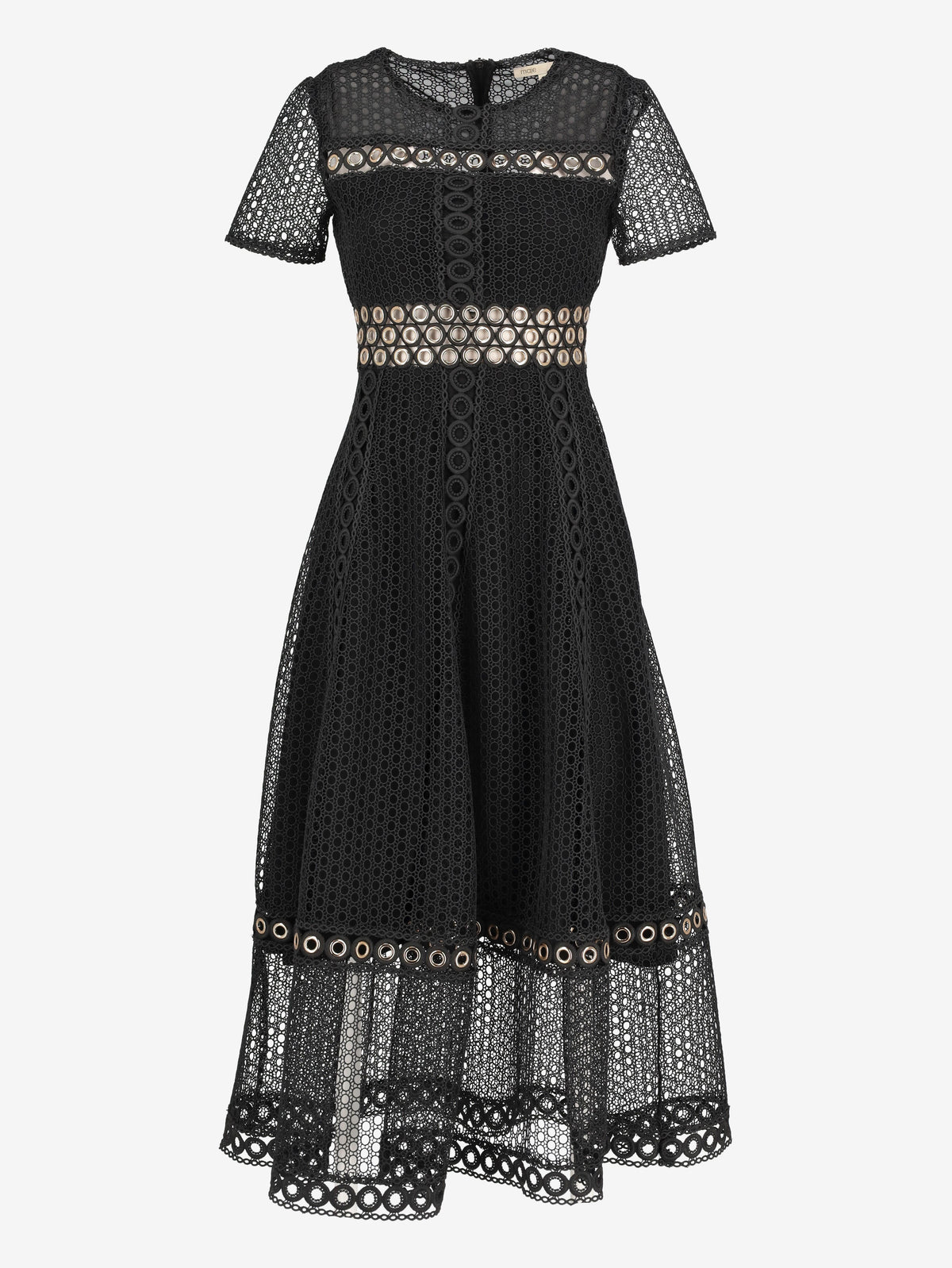 Maje Black Eyelet Lace Midi Dress WCV161224_68  Maje 