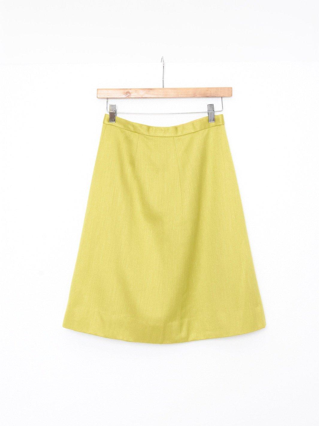 1960s knee-length Gio Caré skirt in lime green cotton W22051913  Gio Carè 