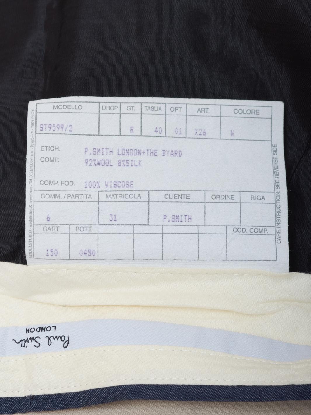 Paul Smith 蓝色羊毛真丝西装