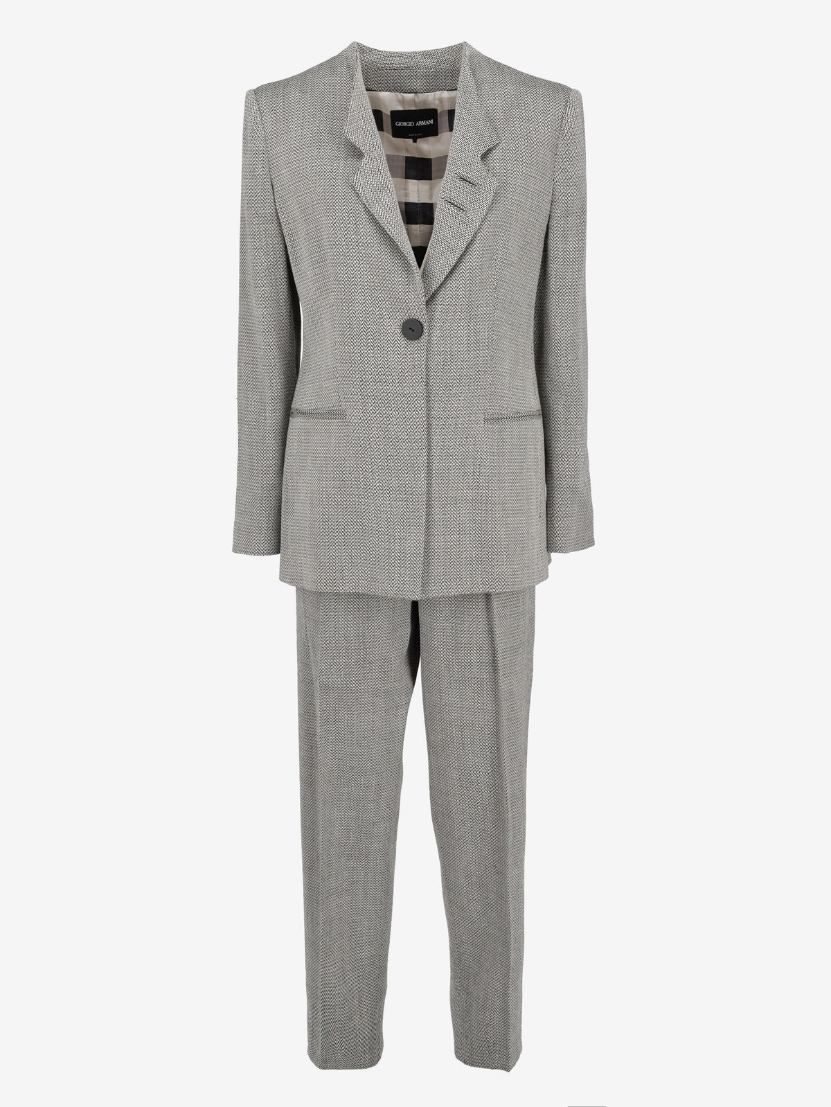 Giorgio Armani Two-Piece Suit with Collarless Blazer W27526.30  Giorgio Armani 