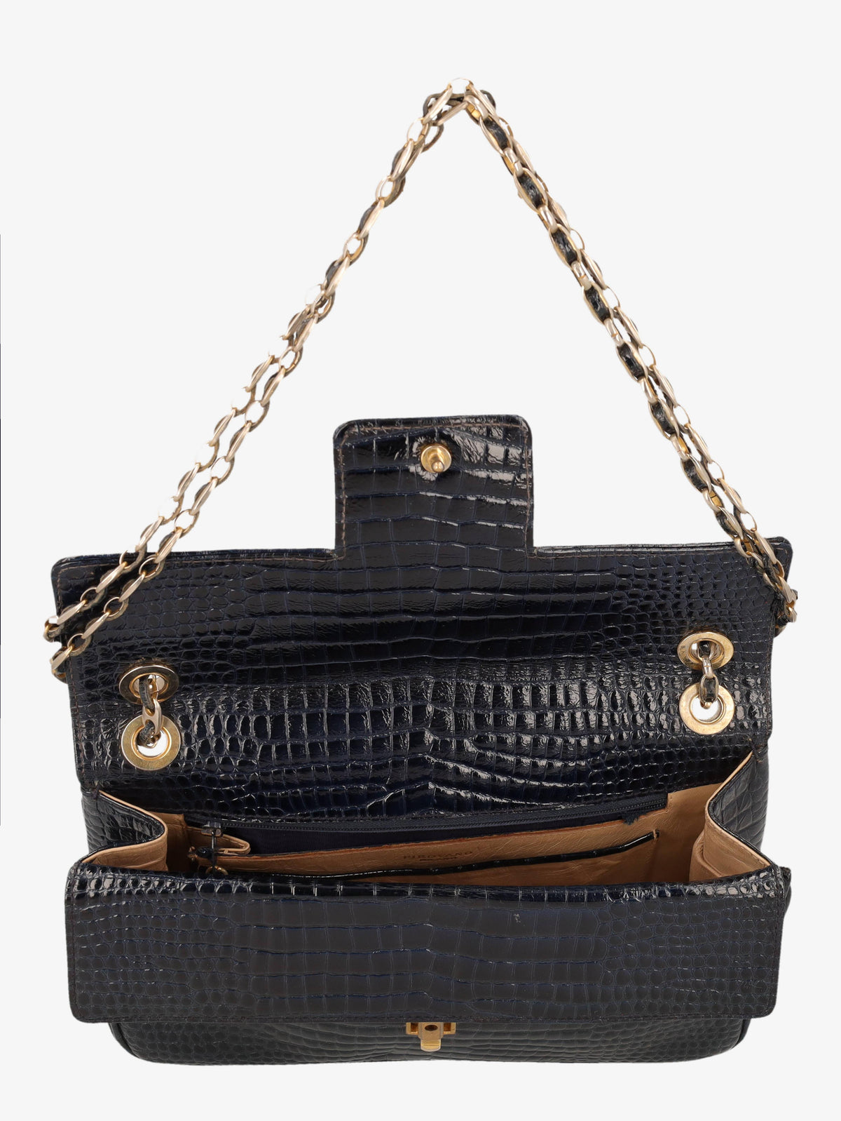 Pirovano Blue Cocco Shoulder Bag