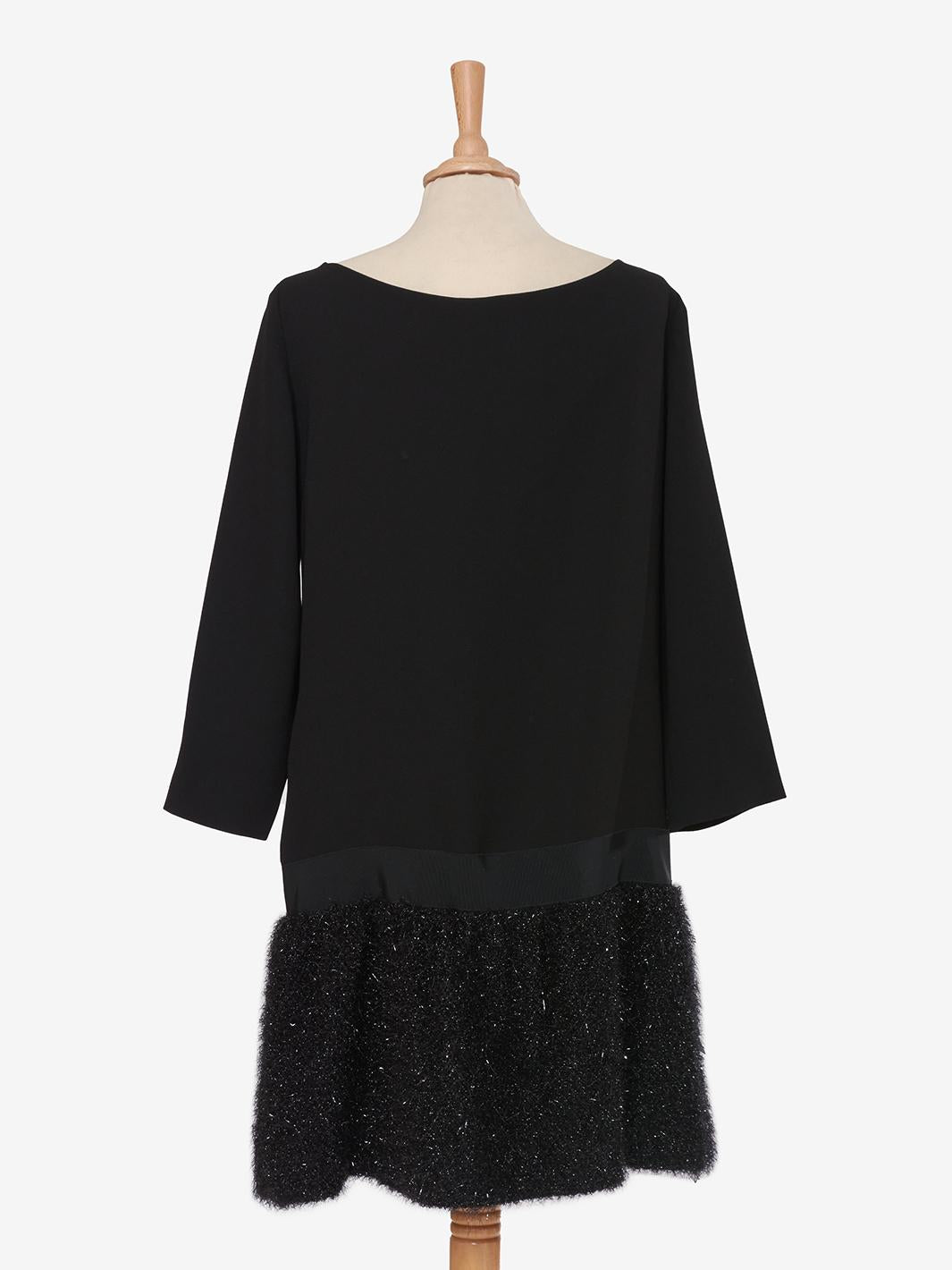 Moschino Black dress with lurex skirt
