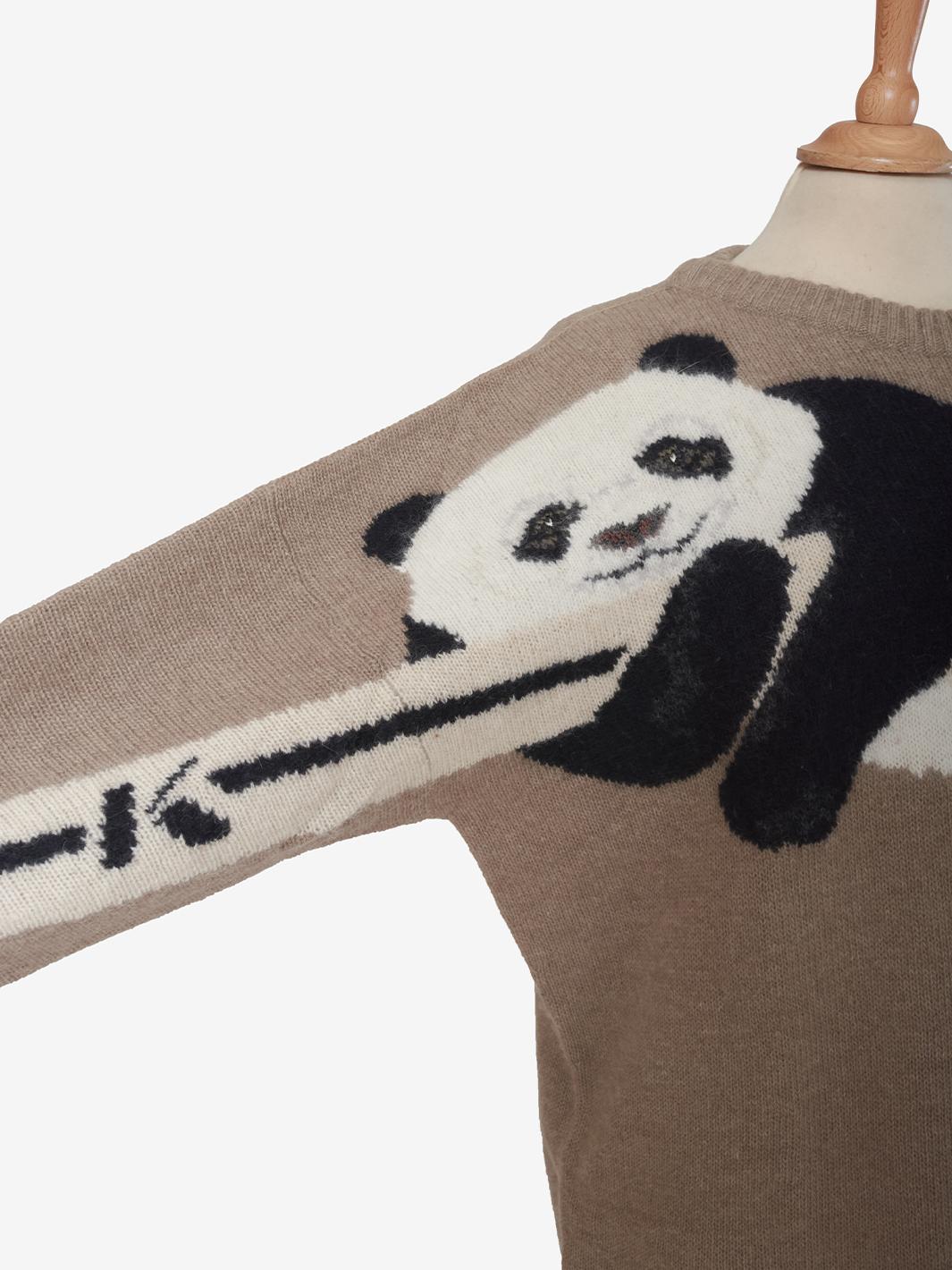 Krizia panda embroidery sweater