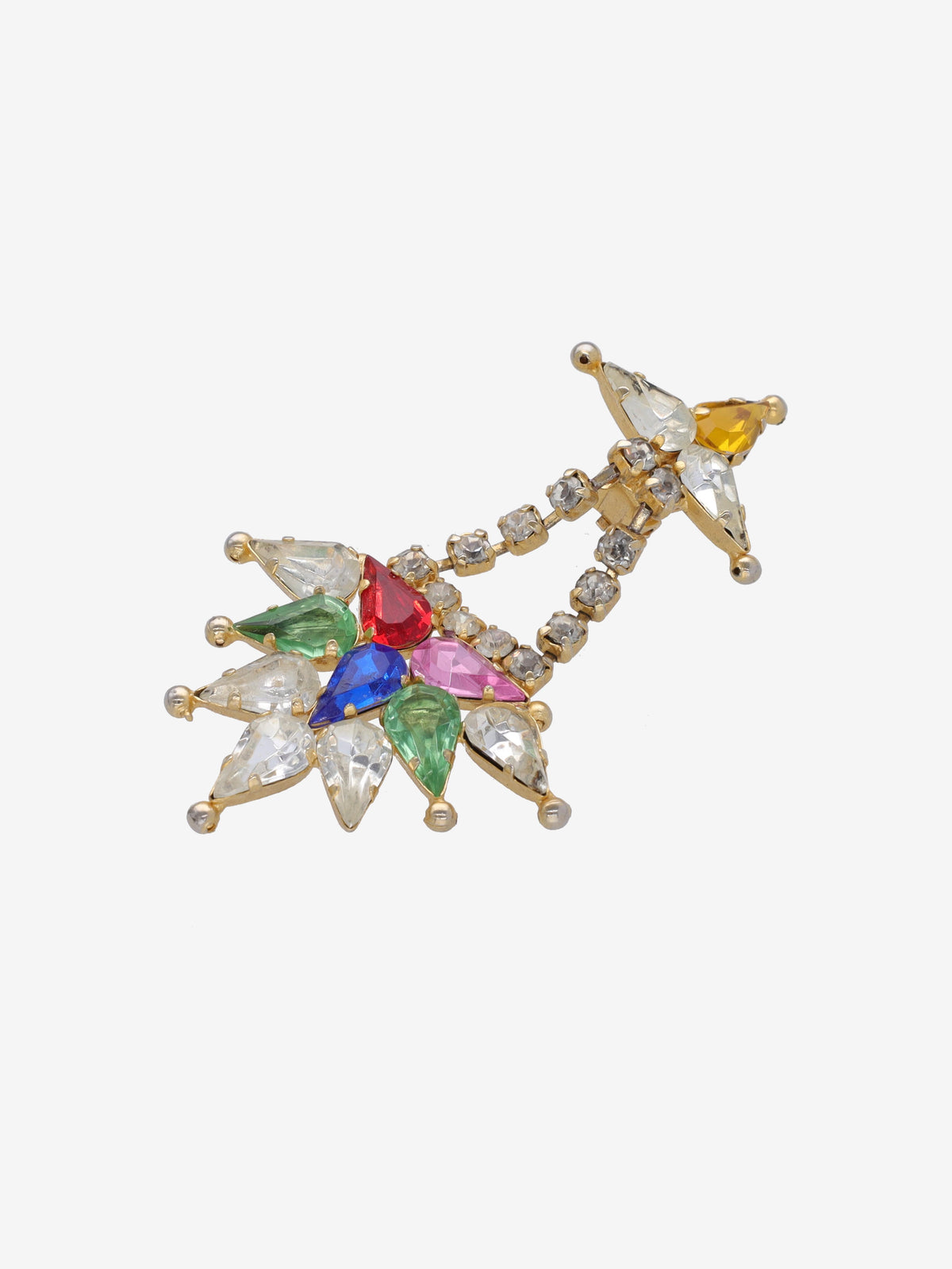 Vintage Multi-Shaped Gemstone Pendant Earrings W13426.51  Vintage 