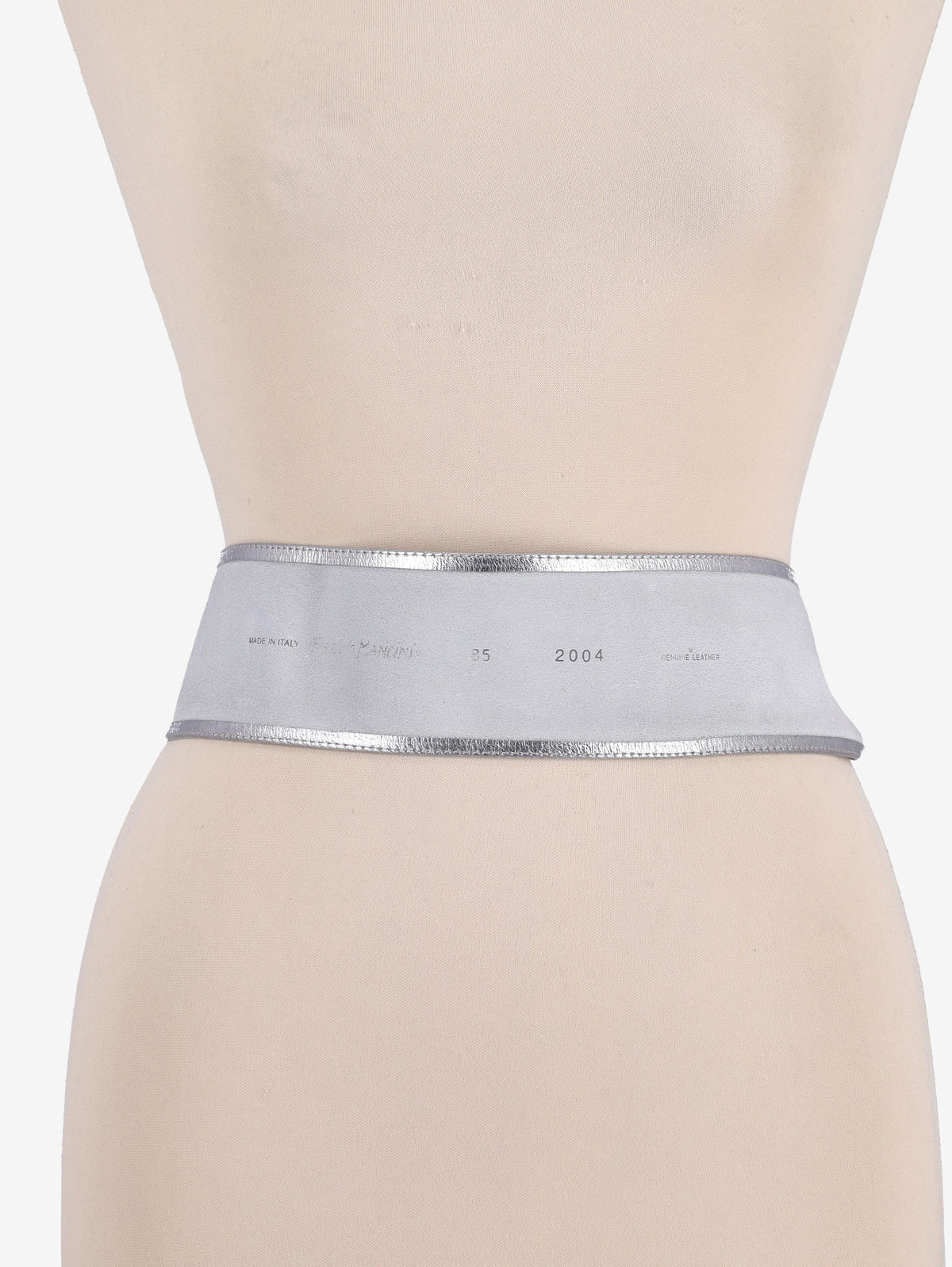 Vintage Silver Leather Belt