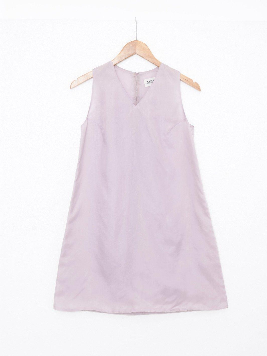 1980s lilac silk chiffon dress from Bianca e Blu Monica Bolzoni CVM15.54.3 . Vintage 