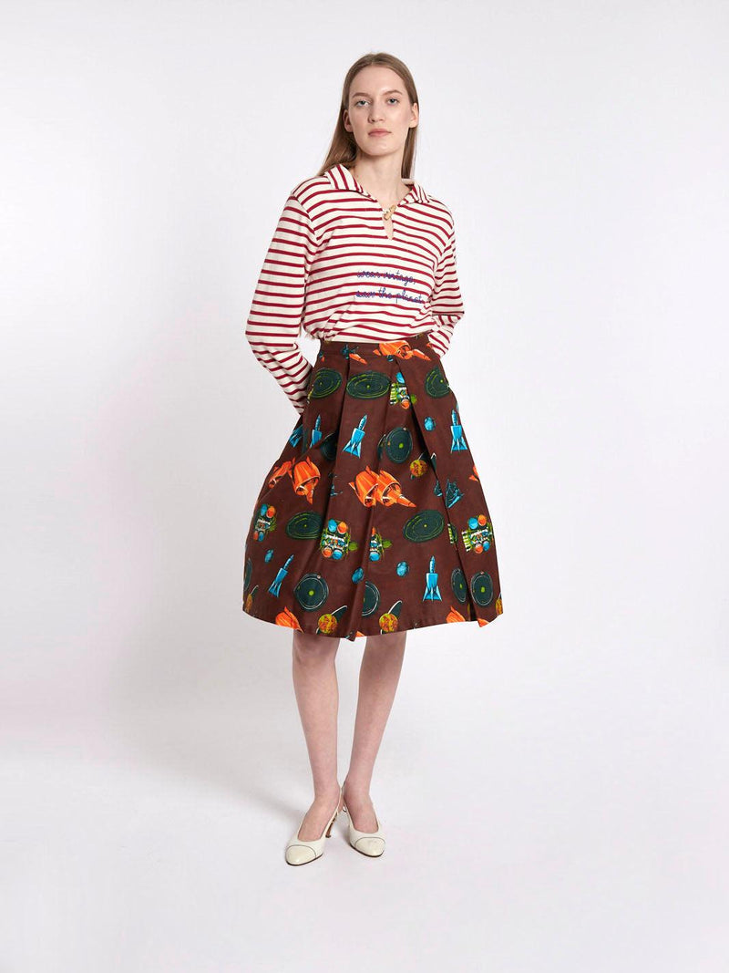 1950s inspired Cavalli e Nastri cotton skirt CVM21.12.9  Vintage 