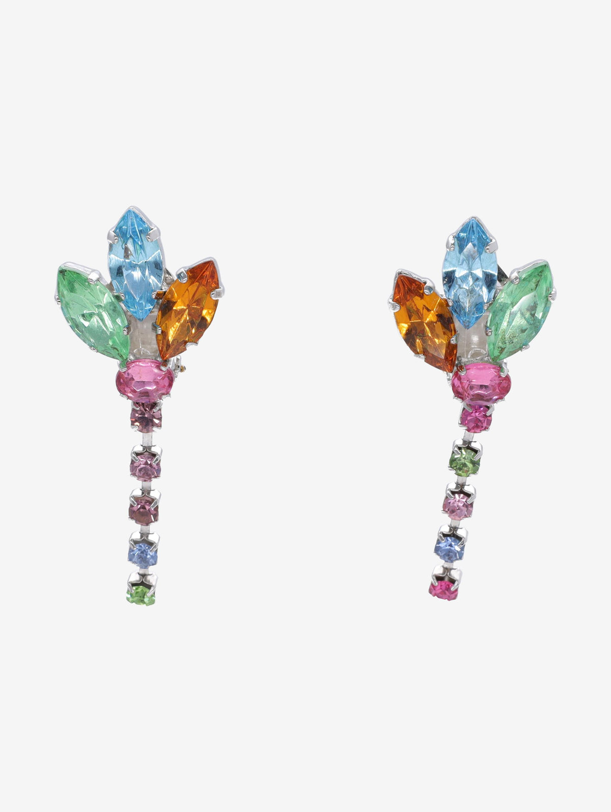 Vintage Raimbow Flower Earrings