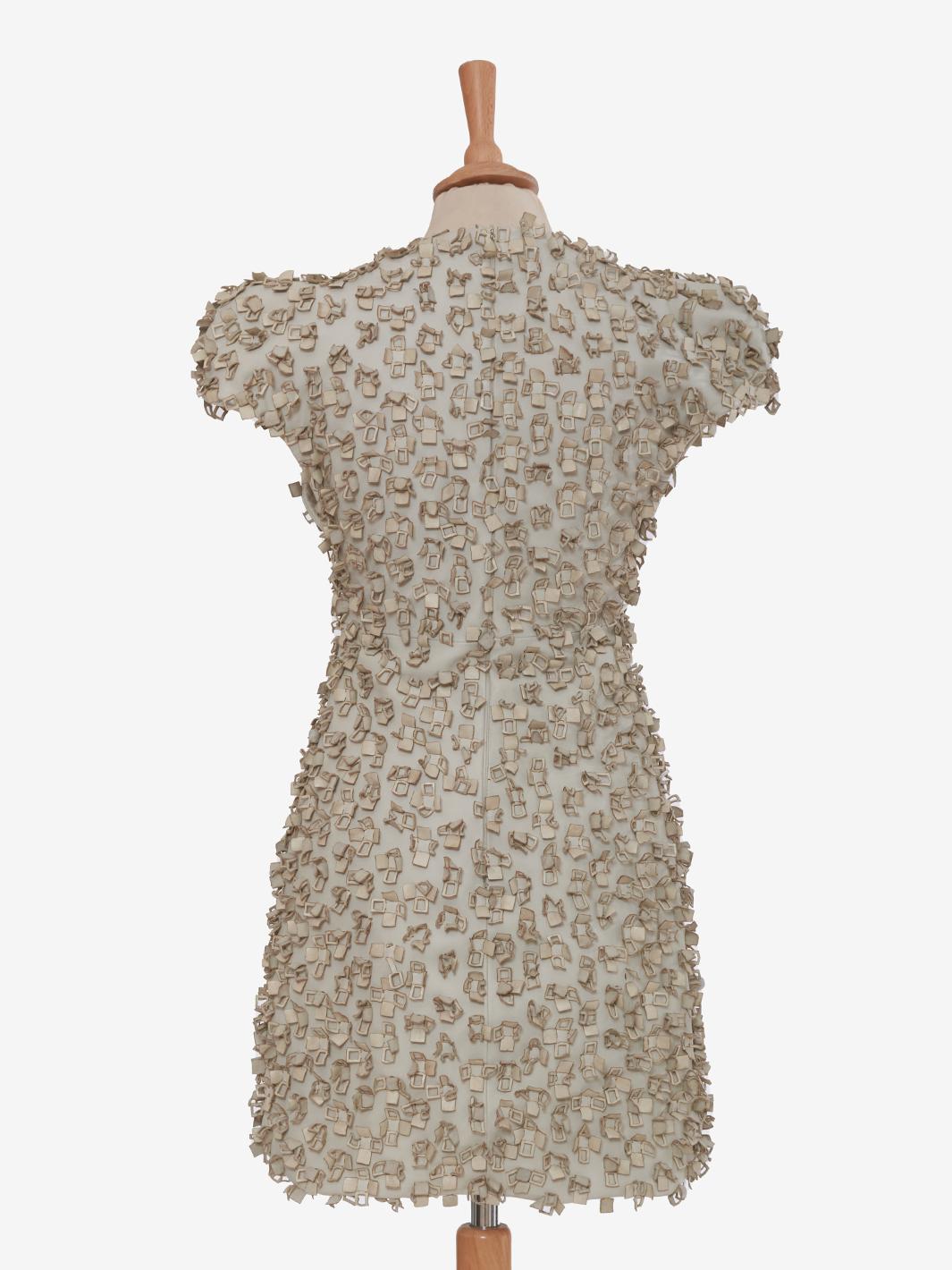 Krizia Grey leather mini dress CVB22.125.3  Krizia 