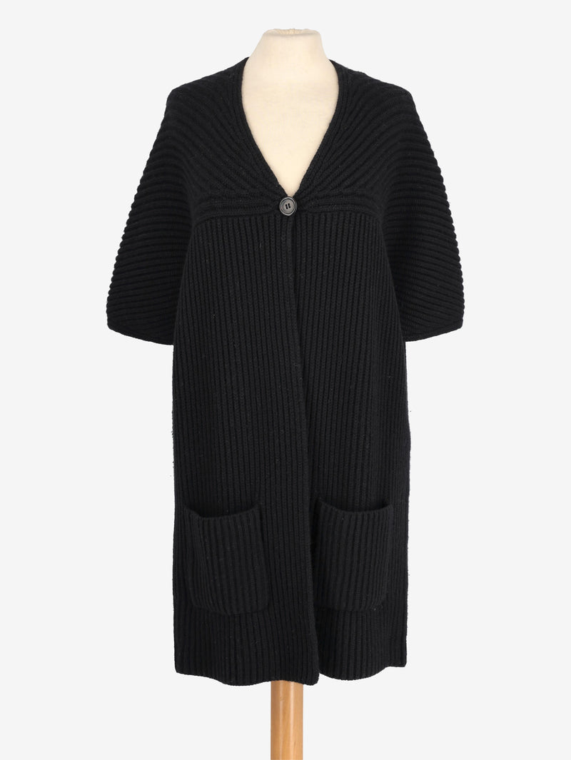 Jil Sander Black Cardigan With Short Sleeves W271125.1  Jil Sander 