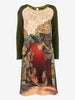 Alberta Ferretti Longsleeve Dress in Wool and Cotton Blend CVM26.6.62  Alberta Ferretti 