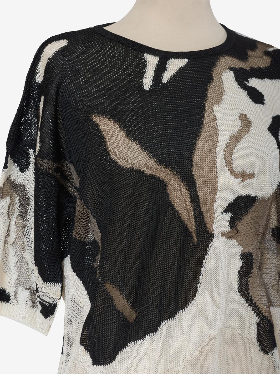 Krizia Patterned Mesh T-shirt