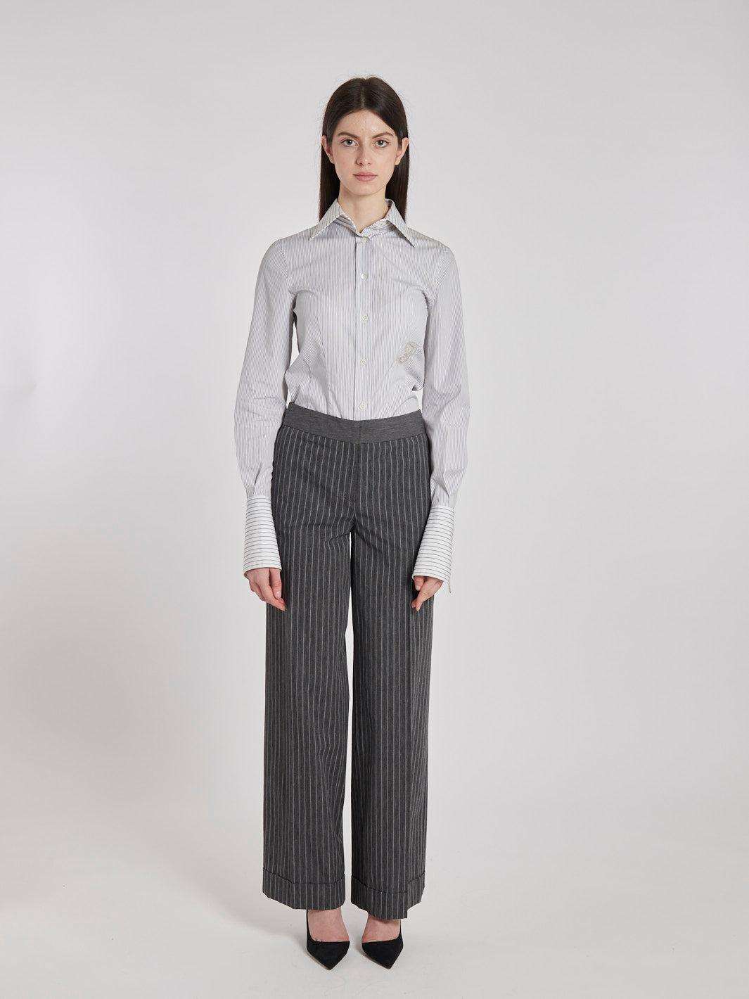 1990s Antonio Marras grey palazzo pants with striped pattern MZ1911552  Marras 