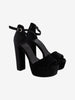 Vintage Black Velvet Platform Sandals WCV22072102  Vintage 