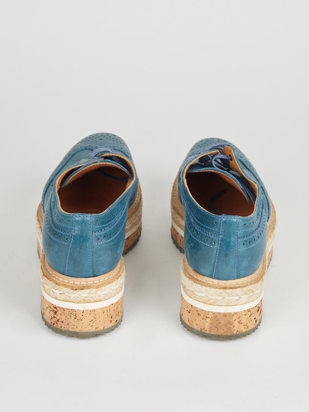 2010 Prada lace-up shoes with espadrilles style wedge W2110072  Prada 