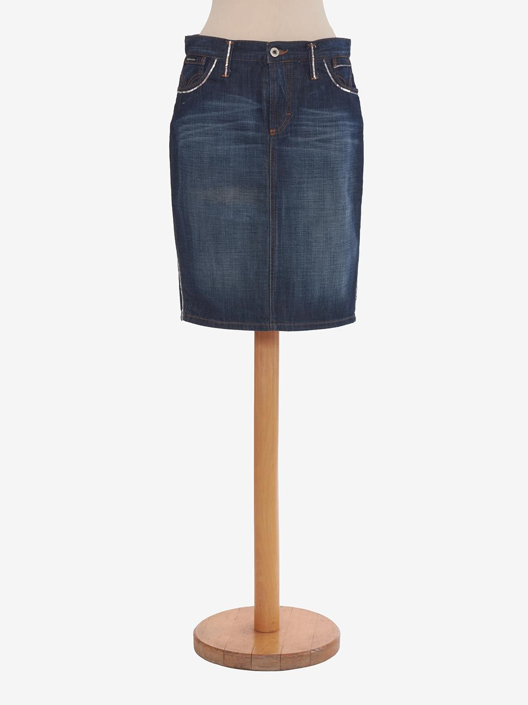 Gonna longuette in denim D&amp;G
