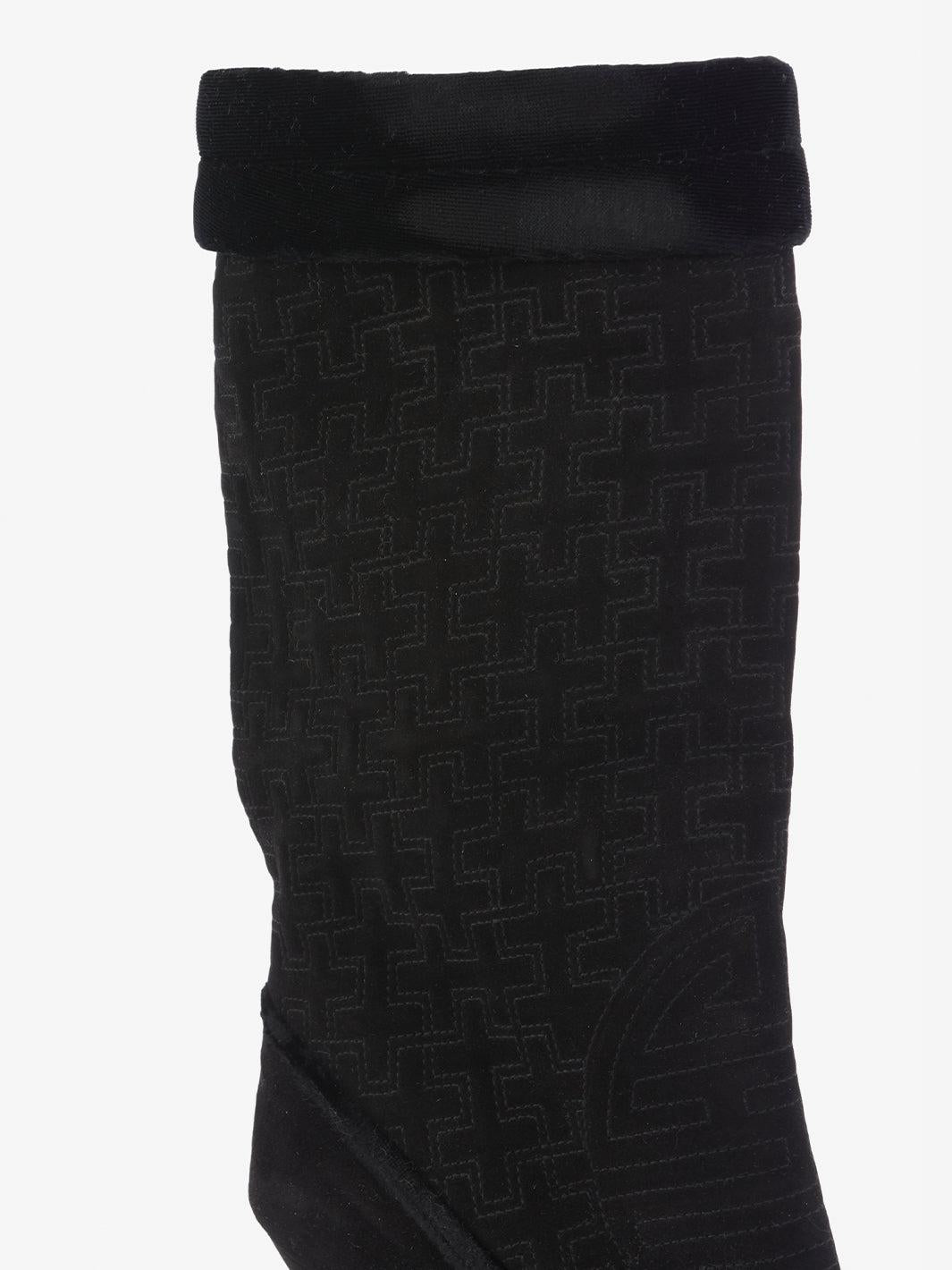 Tom Ford for Yves Saint Laurent black suede wedge boot CVM22.81.11  YSL 