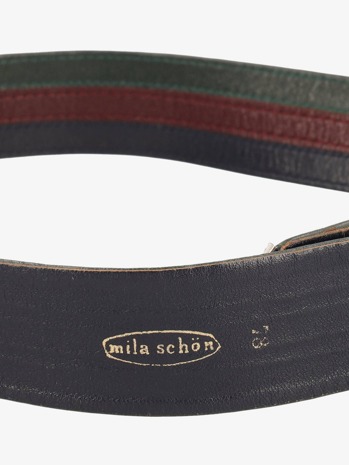 Mila Schön Tricolor Leather Belt