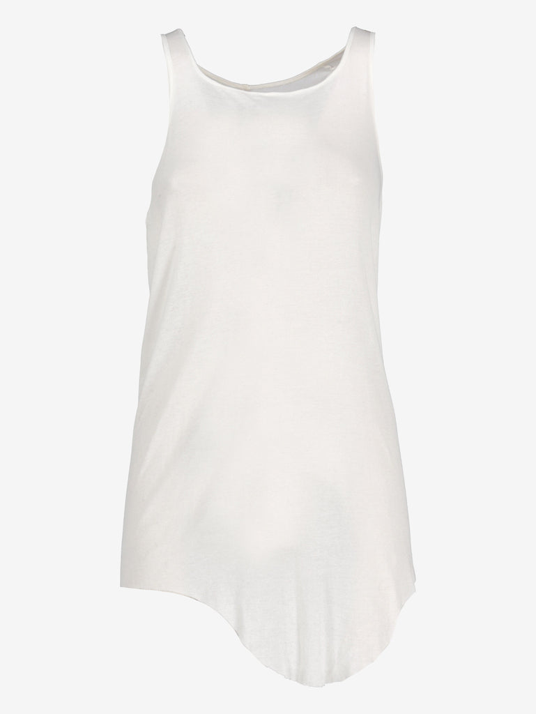 Rick Owens Forever Basic Rib Tank in White Cotton RM290925.24  Rick Owens 