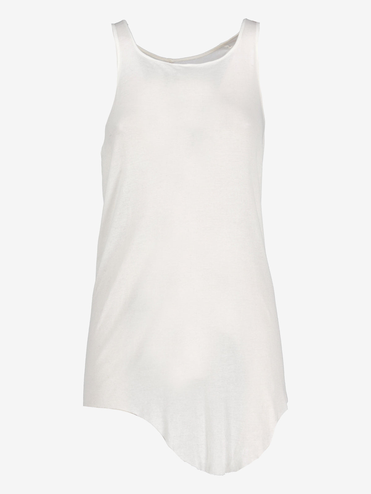 Rick Owens Forever Basic Rib Tank in White Cotton RM290925.24  Rick Owens 