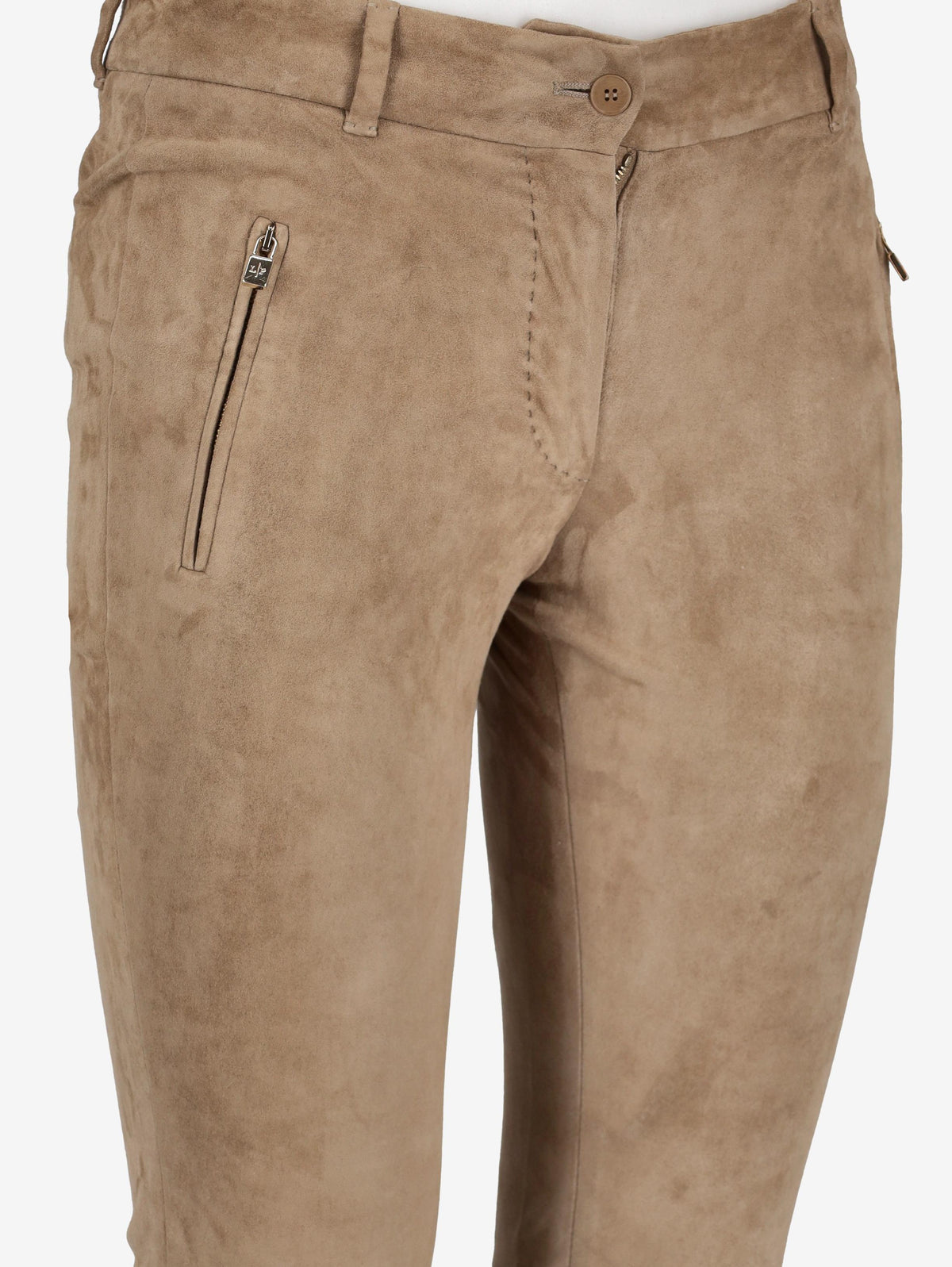 Loro Piana Suede Leather Straight-Leg Pants W7426.53  Loro Piana 