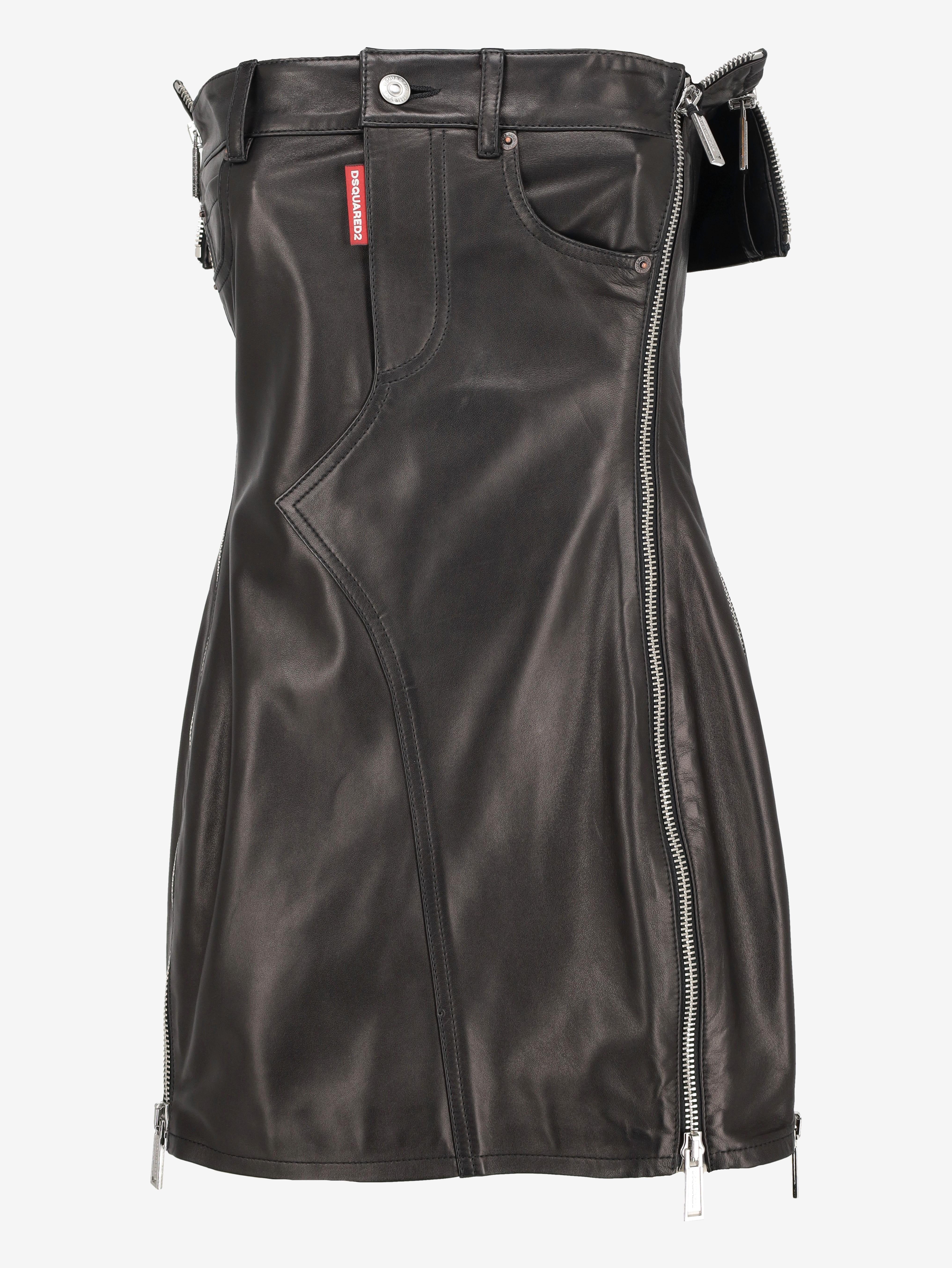 dsquared2 leather dress New Dsquared2 Leather dress