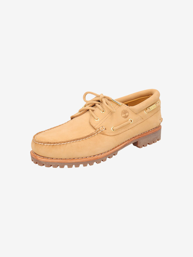 Timberland Authentic Handsewn Boat Shoe in Light Beige Nubuck MU260321.52  TImberland 